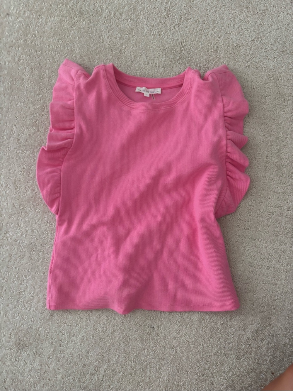 Endless Rose Pink Ruffle Sleeve Short-Sleeve Top